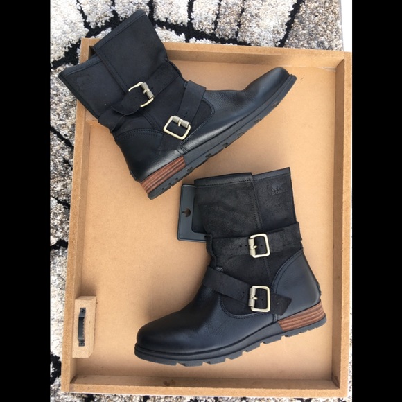 Sorel Shoes - Sorel Major Moto Black leather Boot